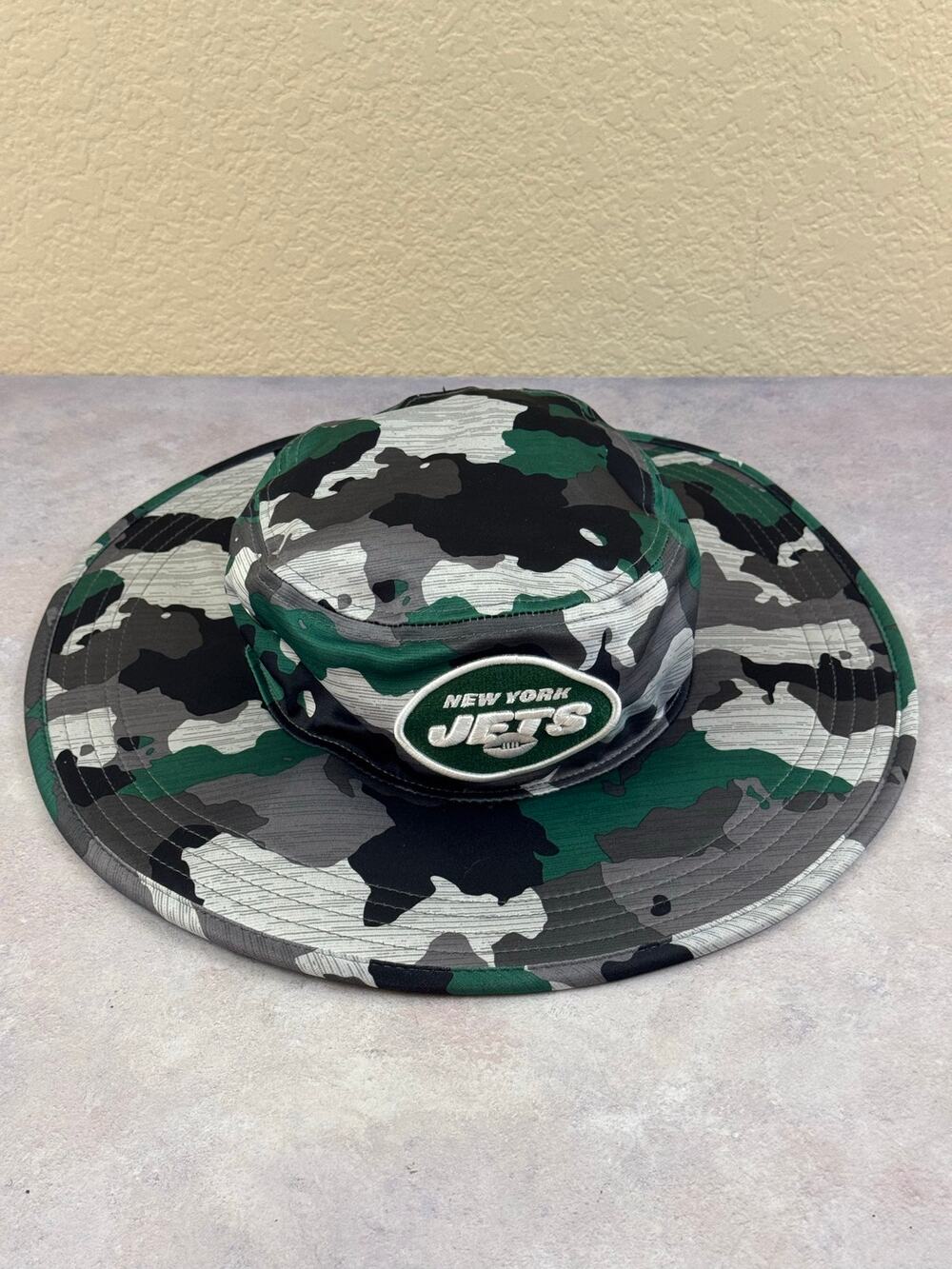 New Era New York Jets Camo Boonie Cap Genuine One Size Fits Most